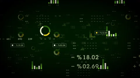 Business Graphs And Data Green Stock Footage 67396494