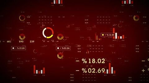 Business Graphs And Data Red Stock Footage 67396654