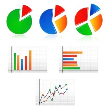 Business graphs Stock Illustration