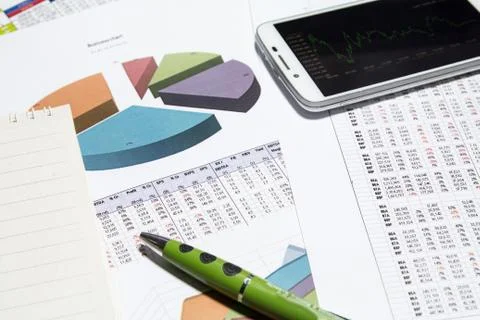 Business graphs Stock Photos