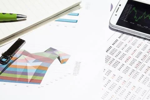 Business graphs Stock Photos