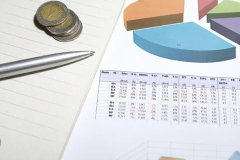 Business graphs Stock Photos