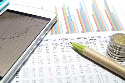 Business graphs Stock Photos