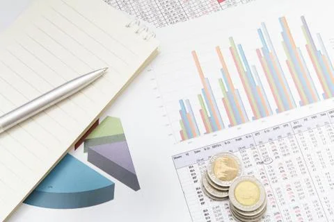 Business graphs Stock Photos