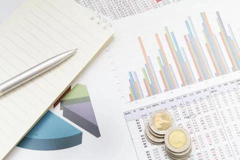Business graphs Stock Photos