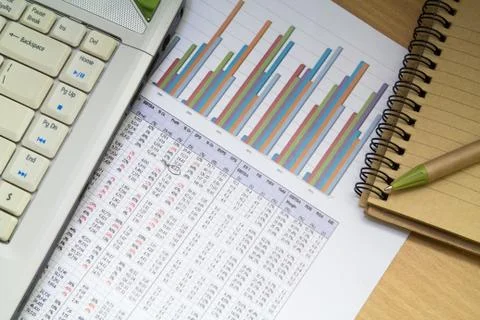 Business graphs Stock Photos