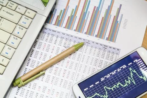 Business graphs Stock Photos