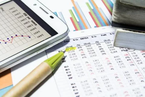 Business graphs Stock Photos