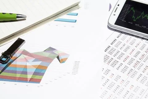 Business graphs Stock Photos