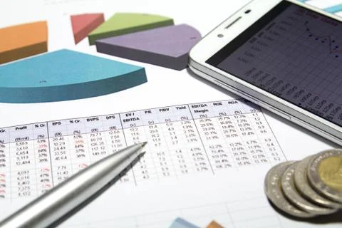 Business graphs Stock Photos
