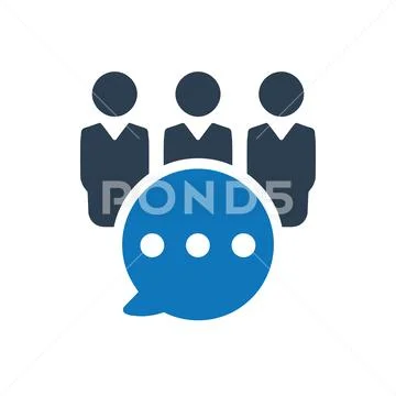 Business Group Discussion Icon Stock Illustration