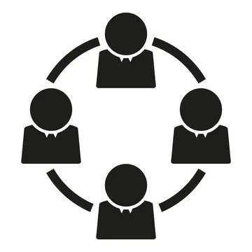 Business group icon simple vector. Human work Stock Illustration