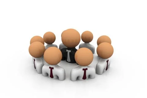 Business group with leader Stock Illustration