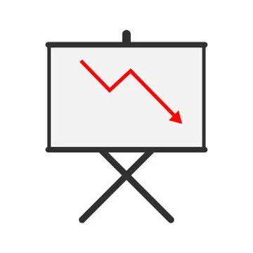 Business Growing Chart Presentation Icon Stock Illustration