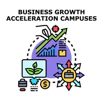 Business growth acceleration developing startup success strategy Stock Illustration