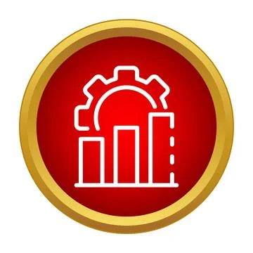 Business growth analytics and optimization settings icon Stock Illustration