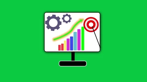 Business Growth Analytics Dashboard with Target Achievement Vídeo Stock 336245980
