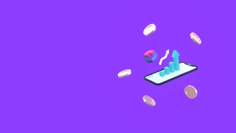 Business growth and data analysis concepts animation with copy space. 動画素材 299603826