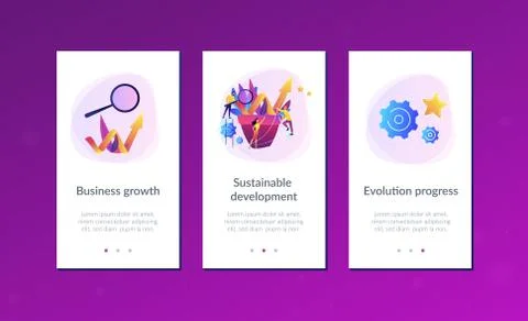 Business growth app interface template. イラスト素材