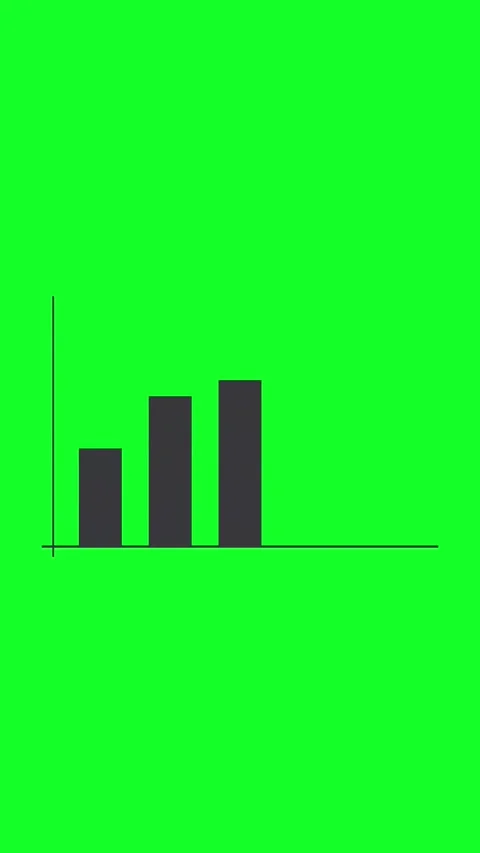 Business Growth Bar Chart Animation On Green Screen Stock Footage 346565180