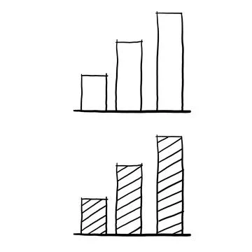 Business growth chart with bars. Analytics and data analysis. Illustrazione stock