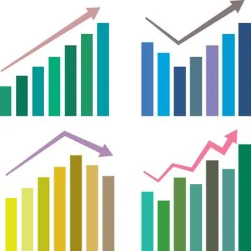 Business Growth Chart, Graph Chart, J Curve, Decline Chart, Growth cycle Stock Illustration