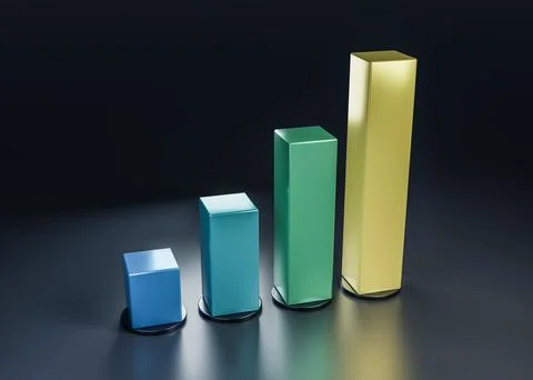Business growth chart with increasing bars success progress and financial p.. Stock Illustration