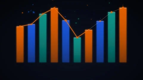 Business Growth Chart Loop, Upward Trend Financial Graph Animation Background 스톡 동영상 333631417