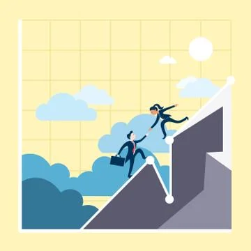 Business Growth Chart Vector Concept Illustration Stock Illustration