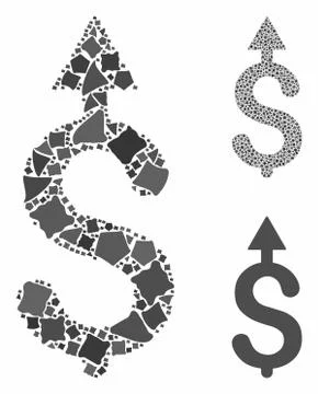 Business growth Composition Icon of Bumpy Parts Stock Illustration