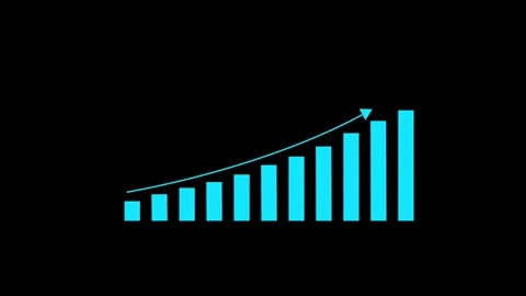 Business growth concept in graph chart showing marketing sales profit incre.. Stock Footage 293486392