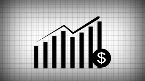 Business growth concept in graph chart showing marketing sales profit incre.. Video stock 331982227