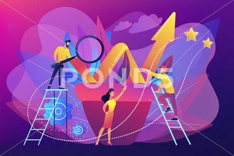 Business growth concept vector illustration. Stock Illustration