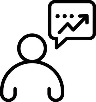 Business growth conversation vector icon illustration, representing financi.. Stock Illustration