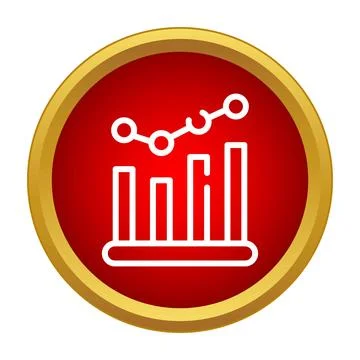 Business growth data analysis chart icon Stock Illustration