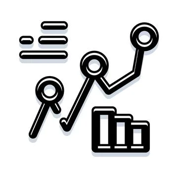 Business growth data analysis strategy chart icon Stock Illustration