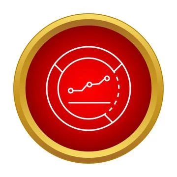 Business growth data analytics chart interface icon Stock Illustration
