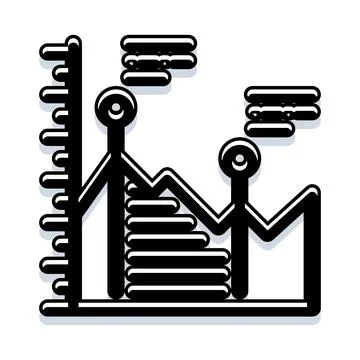 Business growth data analytics line graph icon Stock Illustration