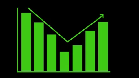 Business Growth Graph Animation Featuring a Bar Chart Depicting Consistent .. Stock Footage 317643736
