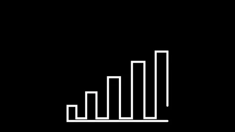 Business growth graph chart animation Black colour background. Stock Footage 297376818