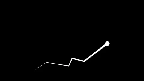 Business growth graph chart animation Black colour background. Video stock 297376822