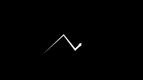 Business growth graph chart animation Black colour background. Video stock 297376823