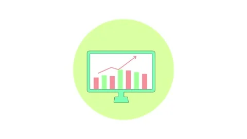 Business Growth Graph Concept Flat Animation Stock-Footage 300224069