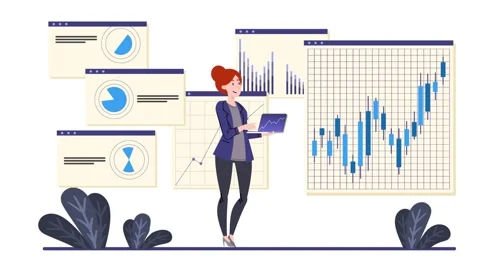 Business growth graph Stock Footage 267184543