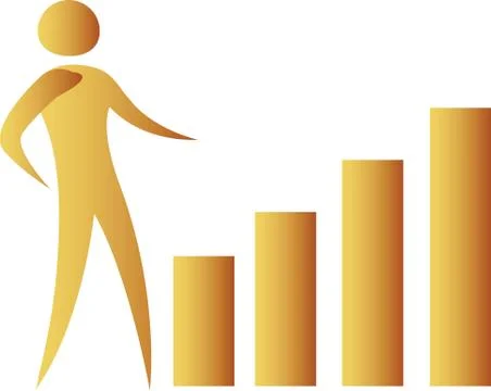 Business growth, graph Stock Illustration