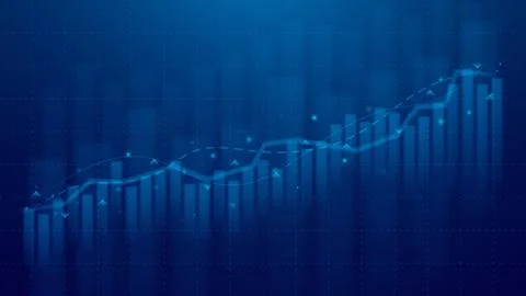 Business growth of graph or chart Stock Illustration