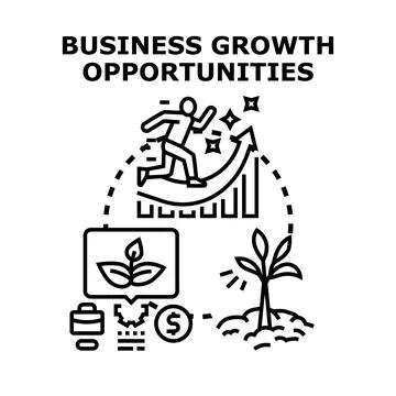 Business growth opportunities concept developing future success 스톡 일러스트
