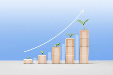Business growth process Stock Photos