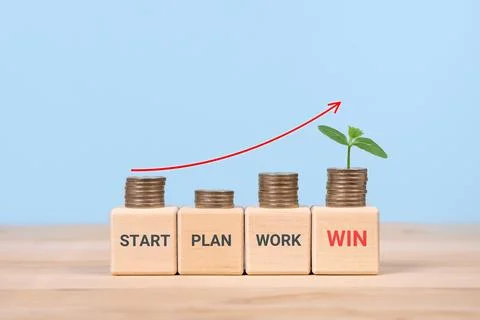 Business growth process Stock Photos