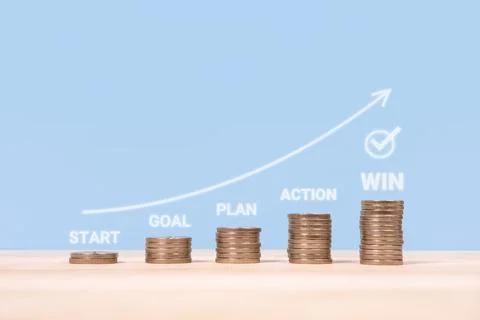 Business growth process 스톡 사진